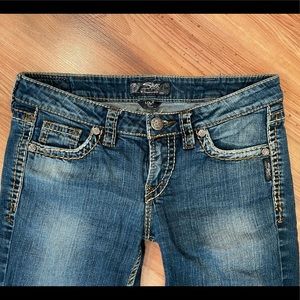 Silver Suki Low Rise Dark Wash Jeans